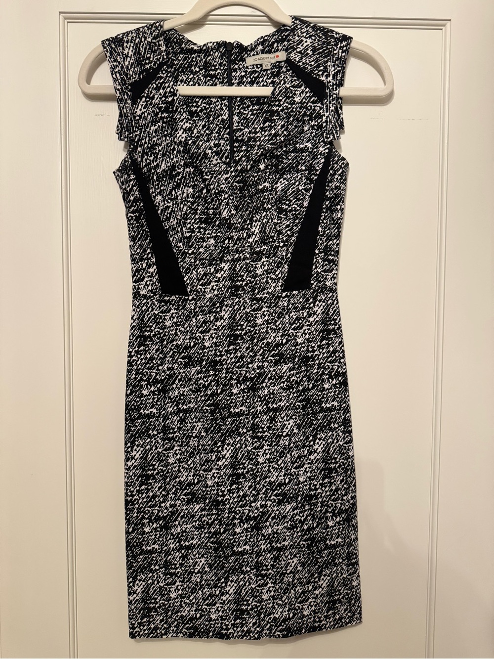 Black & White Textured Mini Dress